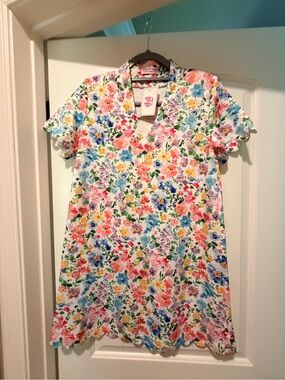 Floral V-Neck Mini Dress in Multi-Color